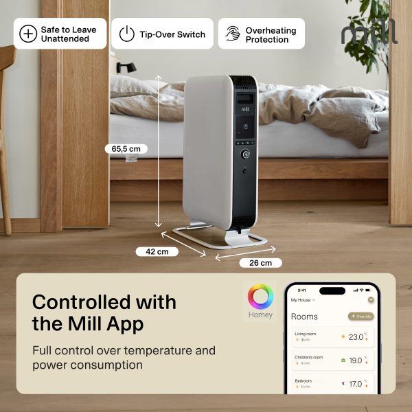Mill Radiator Mill Gentle Air WiFi oil filled radiator 2000W - Mill