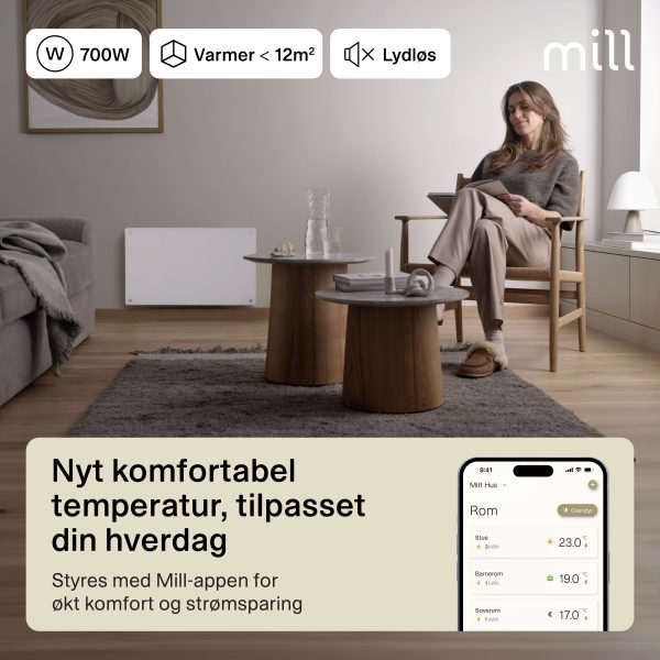 Mill Glass Smart WiFi Panel Heater 700W Gen. 4 - Image 8