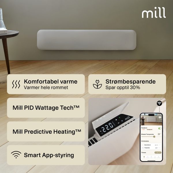 Mill Invisible Smart WiFi Panel Heater 1000W low model Gen. 4 - Image 4