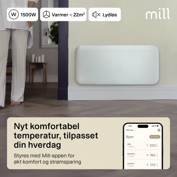 Mill Invisible Smart WiFi Panel Heater 1500W Gen. 4 - Image 4