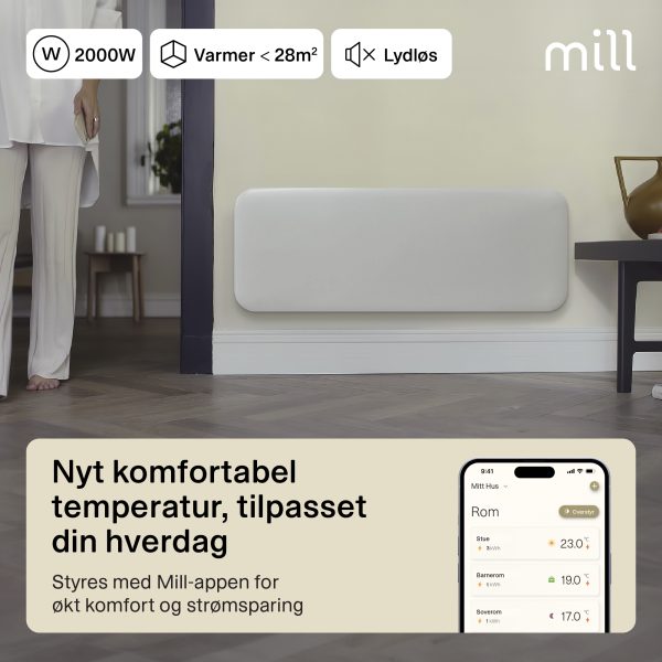 Mill Invisible Smart WiFi Panel Heater 2000W Gen. 4 - Image 3