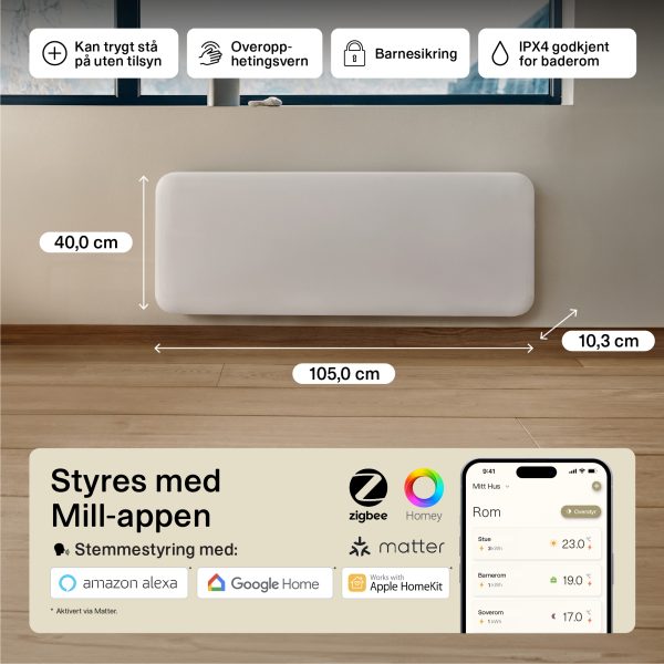 Mill Invisible Smart WiFi Panel Heater 2000W Gen. 4 - Image 5