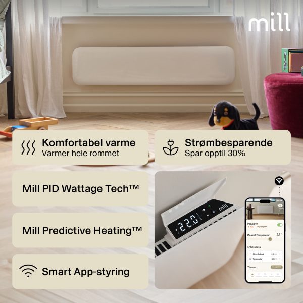 Mill Invisible Smart WiFi Panel Heater 800W low model Gen. 4 - Image 6