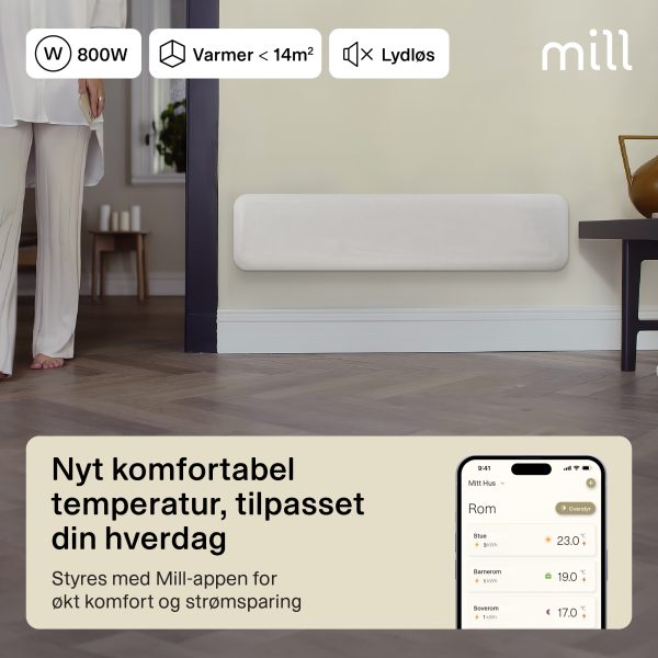 Mill Invisible Smart WiFi Panel Heater 800W low model Gen. 4 - Image 4