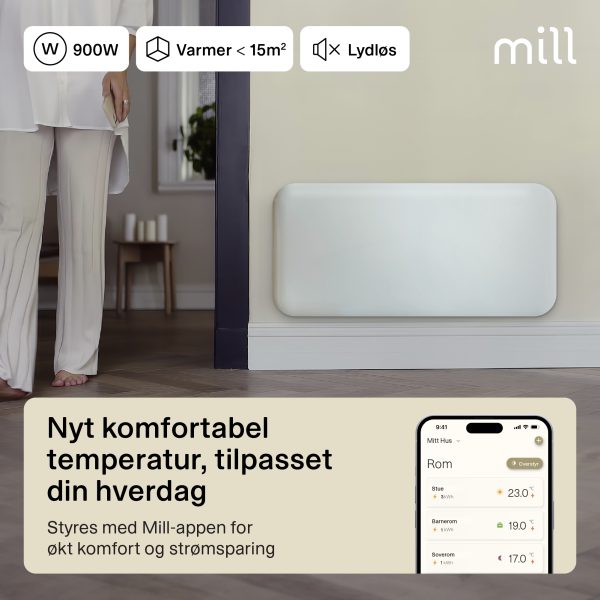 Mill Invisible Smart WiFi Panel Heater 900W Gen. 4 - Image 3