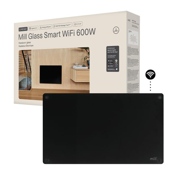 Mill Glass Smart WiFi Panel Heater 600W Black Gen. 4 - Image 7