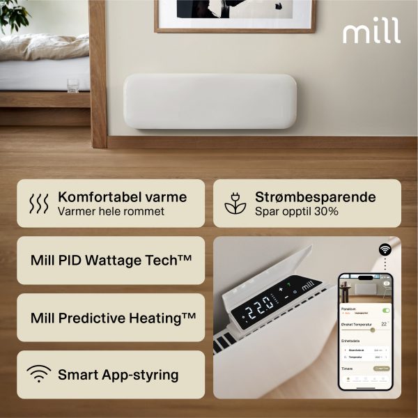 Mill Invisible Smart WiFi Panel Heater 500W low model Gen. 4 - Image 3