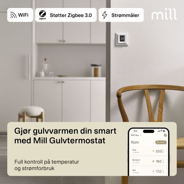 Mill Smart WiFi Floor Thermostat White - Image 4