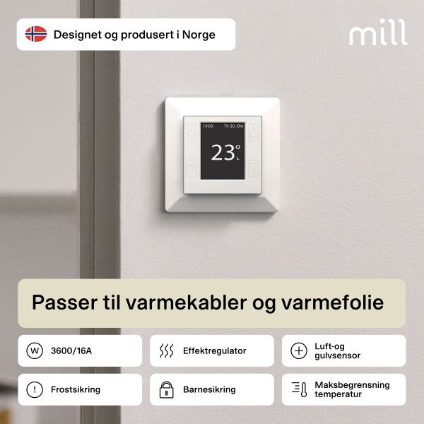 Mill Smart WiFi Floor Thermostat White - Image 3
