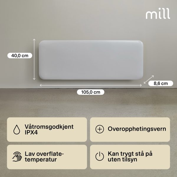 Mill Invisible panel heater 1300W - Image 4