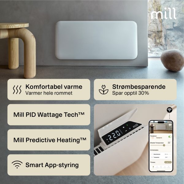 Mill Invisible Smart WiFi Panel Heater 1000W Gen. 4 - Image 3