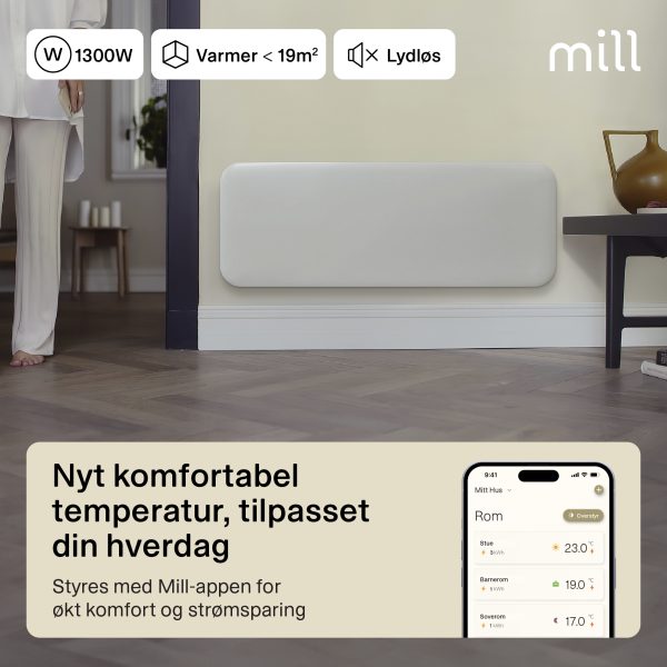 Mill Invisible Smart WiFi Panel Heater 1300W Gen. 4 - Image 2